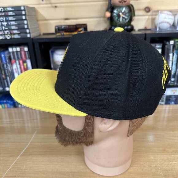 Harry Potter SnapBa SnapBack Hat Cap Hufflepuff Black Yellow  Wool Acrylic Blend - Picture 2 of 5